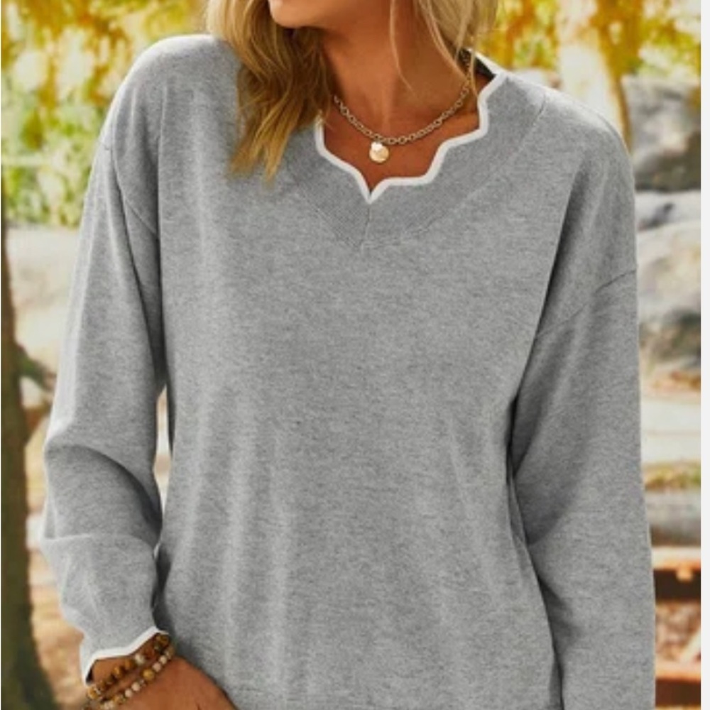 Noracora Solid loose fit pullover sweater